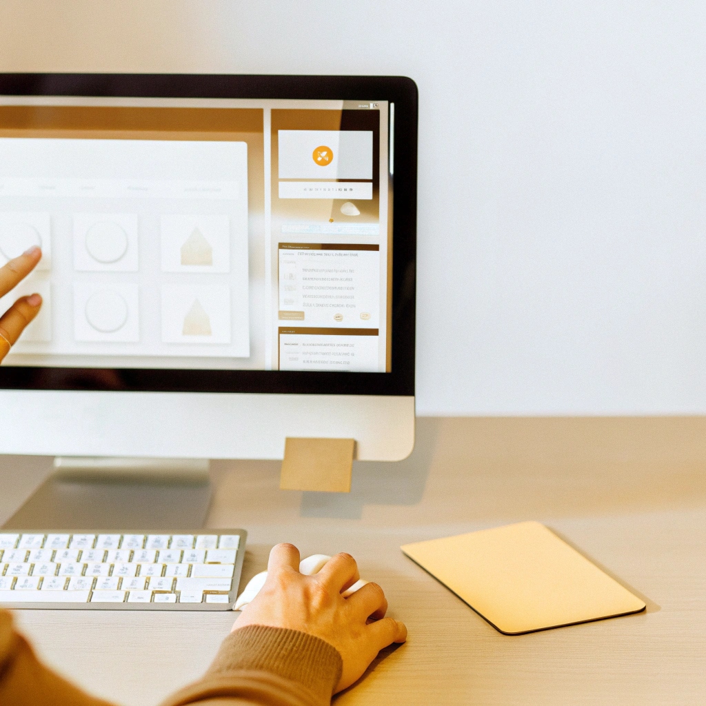 Modern webbplats utveckling på dator